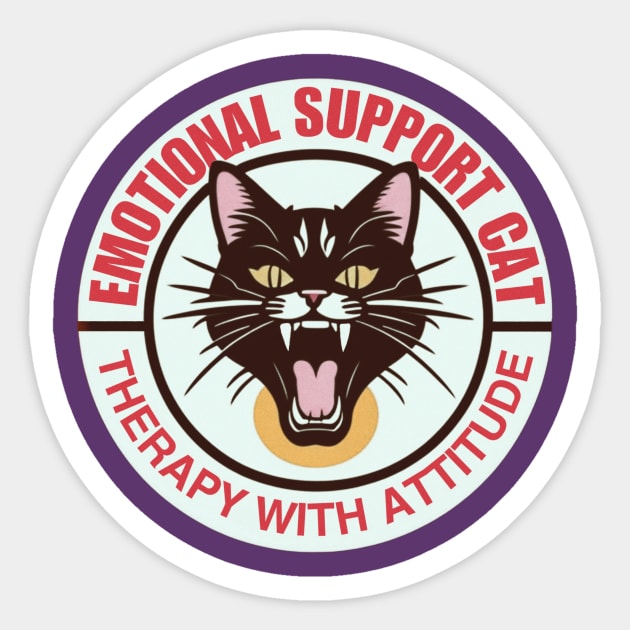 THERAPY CAT Sticker by Pete the Cat Guy